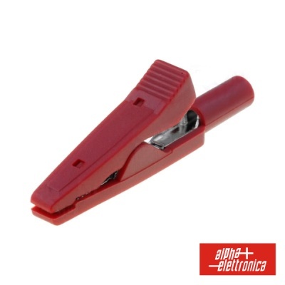PINÇA CROCODILO ISOLADA VERMELHA 10A
