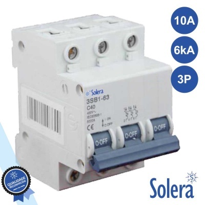 DISJUNTOR 3P 10A 6kA 240415V SOLERA