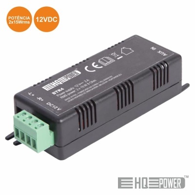 AMPLIFICADOR DE ÁUDIO S FIOS 2X15Wrms HQ POWER