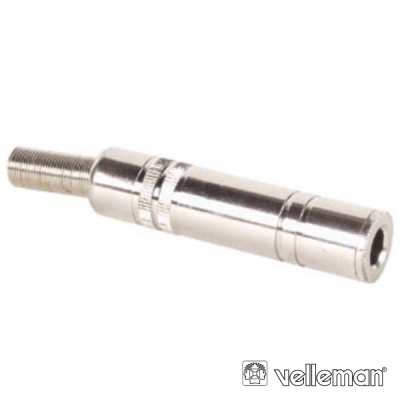 FICHA JACK 6.35MM FÊMEA ST PRATEADA VELLEMAN