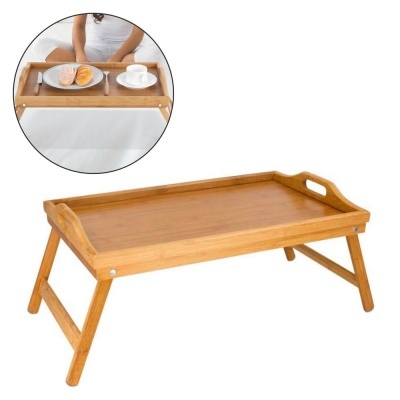 Mesa C Tabuleiro Dobrável em Bambu