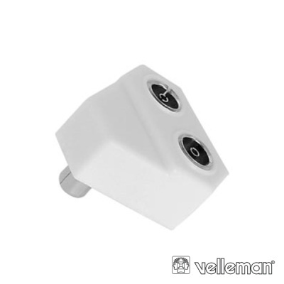 SPLITTER PLÁSTICO MACHO  2 FÊMEAS