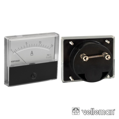 Amperímetro analógico Hopesun até 15 amperes com terminais de ligação