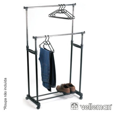 CABIDE PARA ROUPA 80X43X170CM VELLEMAN