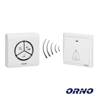 Campainha S Fios C 1 Receptor Portátil 80m ORNO