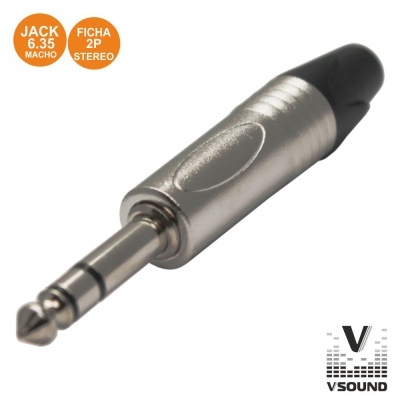 FICHA JACK 6.35MM MACHO NIQUELADA ST VSOUND
