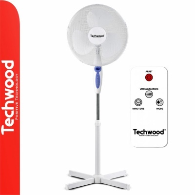 Ventoinha de Pé Ø40cm C Comando e Temporizador TECHWOOD