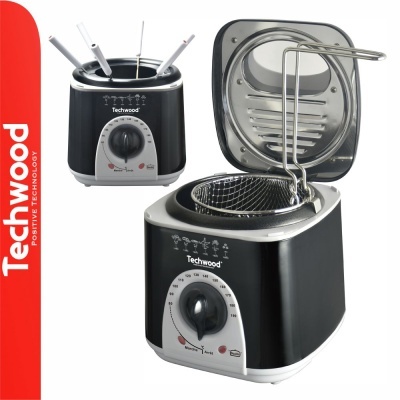 Fondue Elétrico C 6 Espetos 950W E Cesto P Fritar TECHWOOD