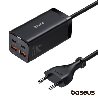 Carregador de Mesa GaN3 PRO 2x USB-A  2x USB-C 100W BASEUS