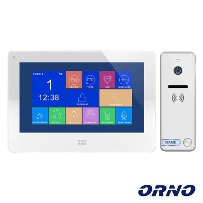 Vídeo Porteiro C Lcd 7" Cores LEDS Branco ORNO