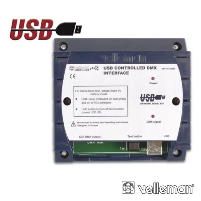 CONTROLADOR DMX USB INTERFACE VELLEMAN