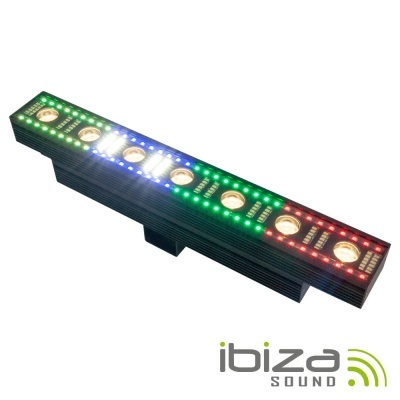 BARRA DE LEDS 3EM1 C 7+72+96 LEDS STROBE DMX POWERCON IBIZA
