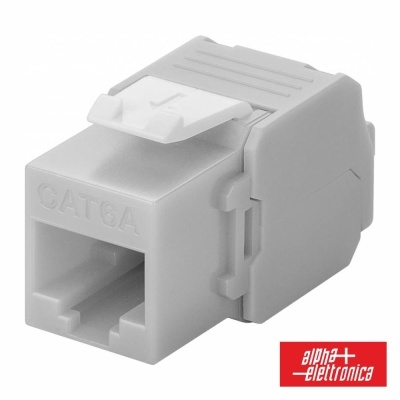 Conector de rede RJ45 cinzento CAT6A Alpha Elettronica
