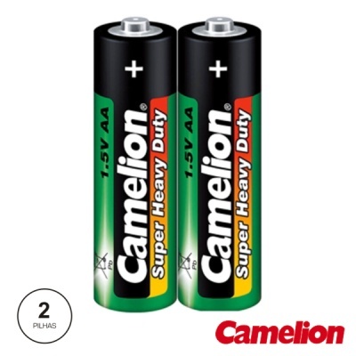 PILHA ZINCO-CARVÃO LR6-AA 1.5V 2X CAMELION