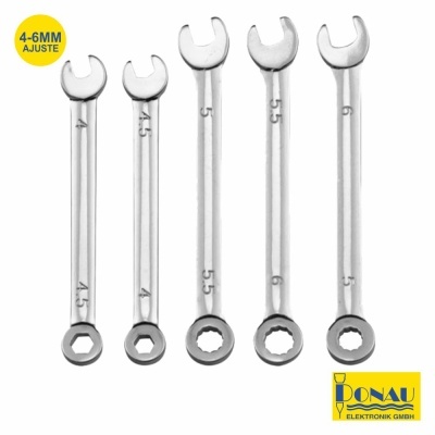 CONJUNTO DE 5 CHAVES DE BOCAS 4.0-6.0MM DONAU