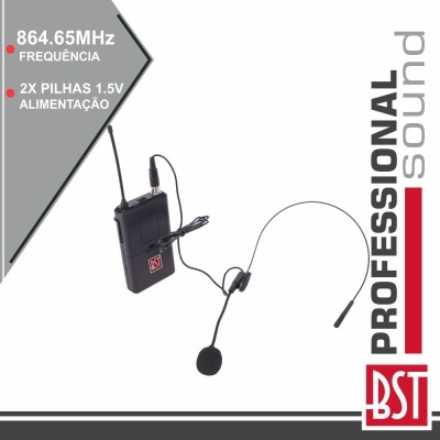 MICROFONE HEADSET UHF S FIOS 864.65MHZ BST