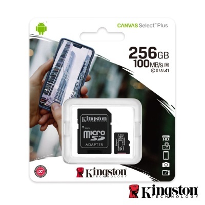 Cartão Memória Micro SDXC 256GB UHS-I Adaptador KINGSTON