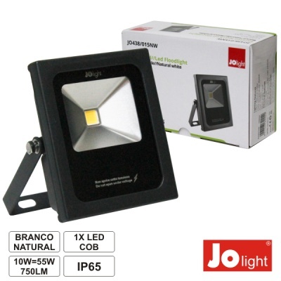 FOCO LED 10W 100-240V BRANCO NATURAL 750LM IP65 SLIM JOLIGHT