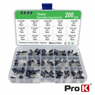 Conjunto de 200 Condensadores Electroliticos PROK