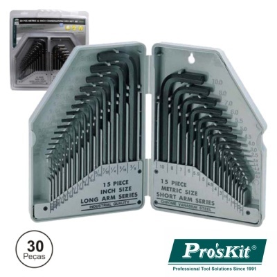 CONJUNTO DE 30 CHAVES HEXAGONAIS SAEM PROSKIT