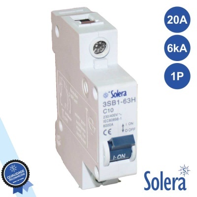 DISJUNTOR 1P 20A 6kA 240415V SOLERA