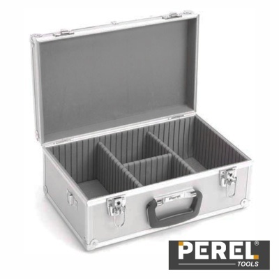 MALA PARA 60 CDDVD METÁLICA PRATA PEREL