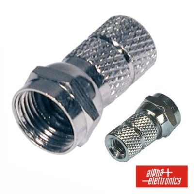 FICHA F FÊMEA NIQUELADA P CABO 6.5MM RG59 COM 1 O-RING