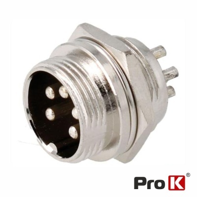 Ficha Microfone 5p Macho Painel PROK