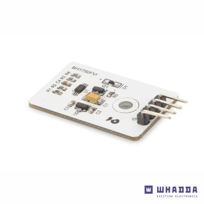 Módulo electrónico BH1750FVI branco com componentes eletrónicos