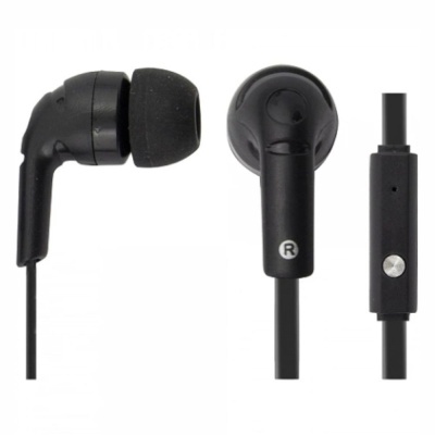 Auscultadores Stereo C Fios Pretos