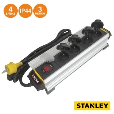 TOMADA ELÉTRICA C 4 SAÍDAS 3M IP44 STANLEY
