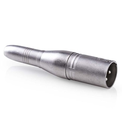 Ficha Adaptadora XLR 3p Macho  Jack 6.35mm Fêmea Mono