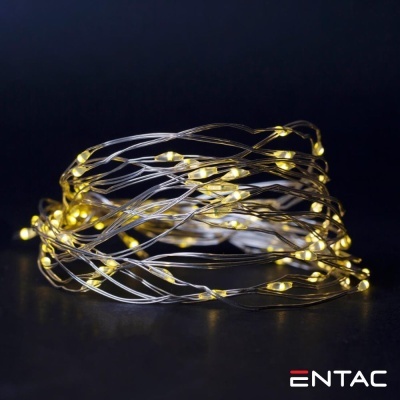 Grinalda de 20 LEDs Branco Quente 1M ENTAC