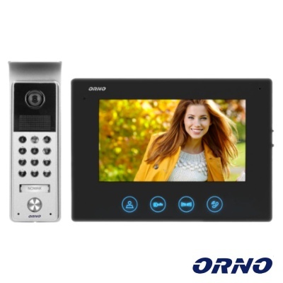 Vídeo Porteiro C Lcd 7" Cores LEDS IR Preto ORNO