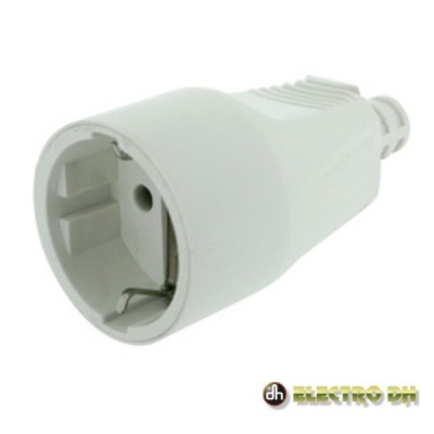 FICHA SCHUKO FÊMEA C TERRA 220V BRANCA EDH