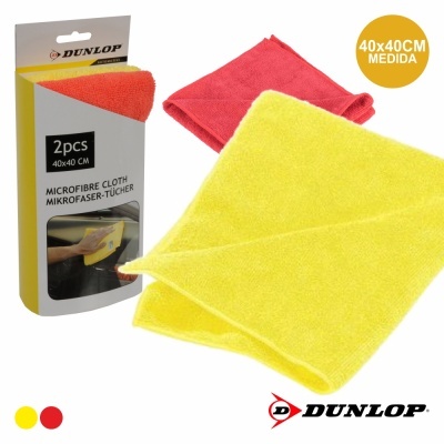 PANOS LIMPEZA AUTOMÓVEL MICROFIBRAS 2X DUNLOP