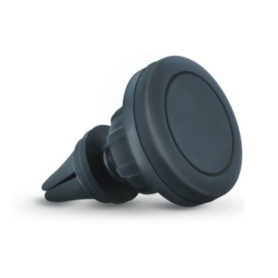 Suporte magnético para telemóvel automóvel preto com ventosa