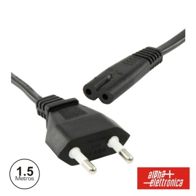 CABO ALIMENTAÇÃO AC PLANO  TIPO 8 IEC C7 1.5M