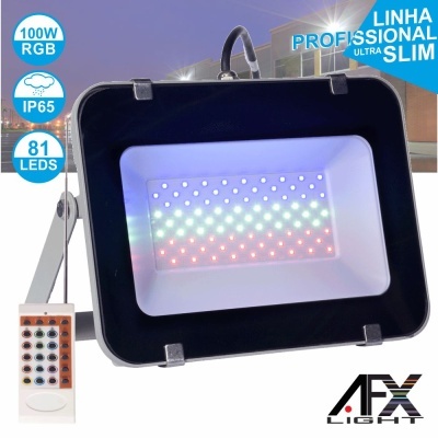 FOCO LED 100W 220V CCOMANDO RGB IP65 AFXLIGHT