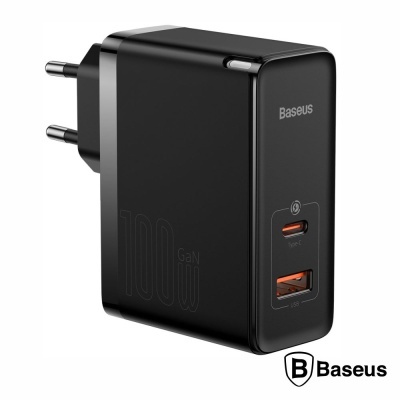 Alimentador Comutado USB-C  USB-A PD QC4.0 100W GaN5 BASEUS