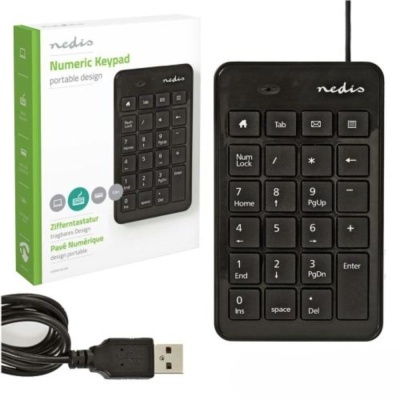 TECLADO NUMÉRICO USB PORTÁTIL 23 TECLAS C CABO 1.5M