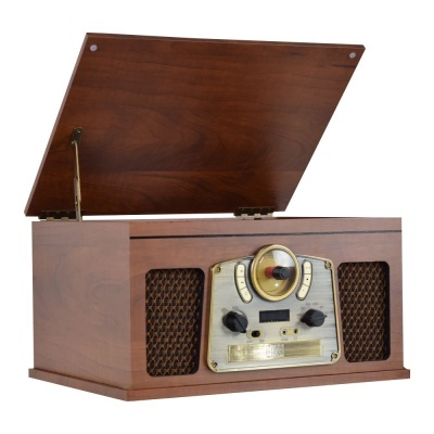 Gira-Discos 334578RPM Vintage 2x20W Madeira