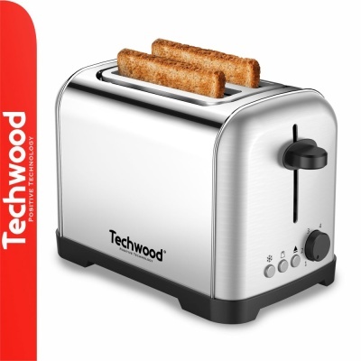 Torradeira 2 Ranhuras 700W INOX TECHWOOD