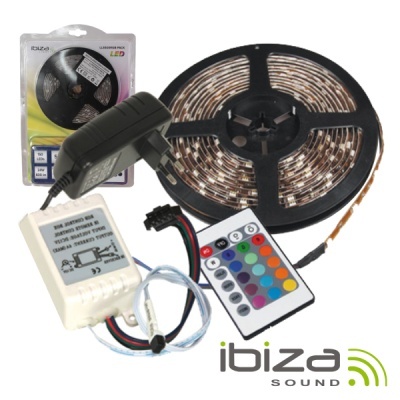 FITA 150 LEDS RGB 12V 5M IP44 COMANDOALIMENTADOR IBIZA