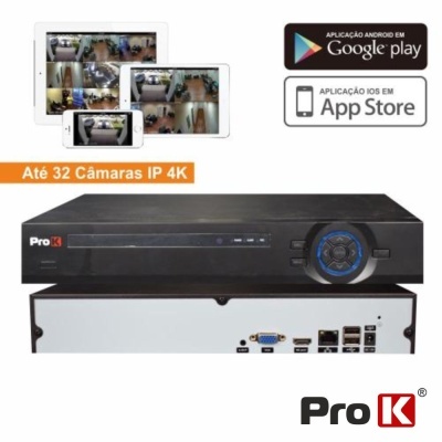 Vídeo-Gravador Digital IP 32 Canais H264 Ethernet PROK