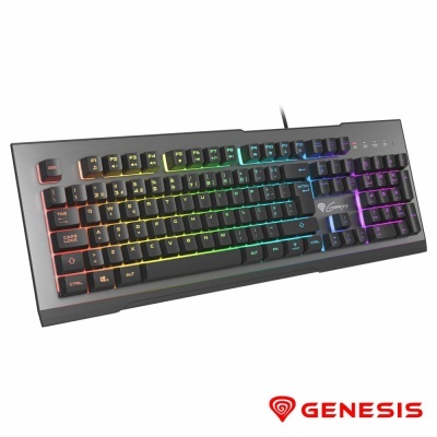 Teclado mecânico GENESIS com iluminação RGB colorida
