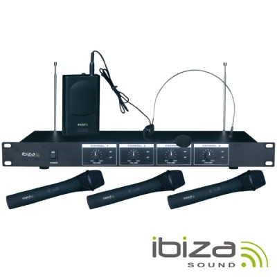 CENTRAL MICROFONE S FIOS 4 CANAIS VHF 201.1207.5MHZ IBIZA