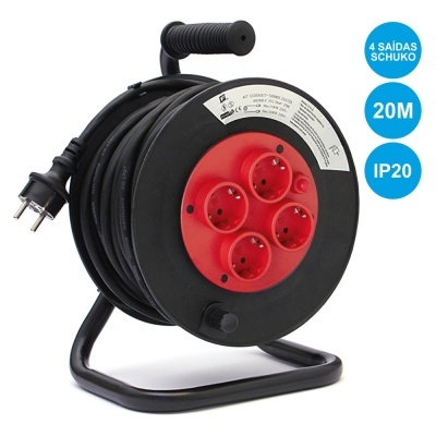 EXTENSÃO TOMADA ELÉTRICA C 4 SAÍDAS 20M