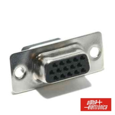 FICHA D-SUB 15P FÊMEA ALTA DENSIDADE P SOLDAR