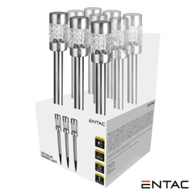 Luzes de jardim solares LED ENTAC em embalagem